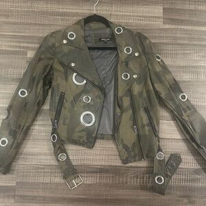 Camouflage Jacket with Silver Accents